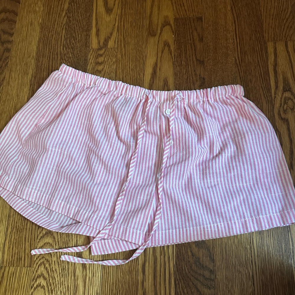 Pink Striped Women's Shorts